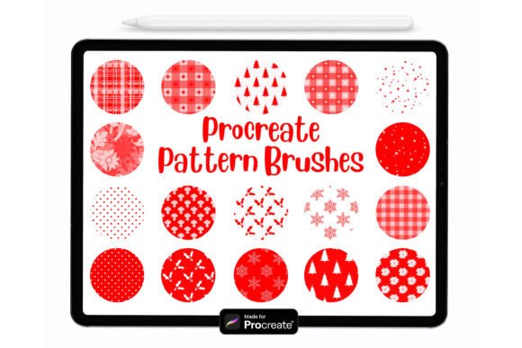 20 Procreate Christmas Pattern Brushes