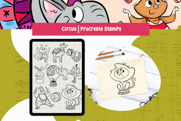 Bringing the Big Top to Your iPad: A Practical Look at the Procreate Brushes - Circus Stamps Bundle