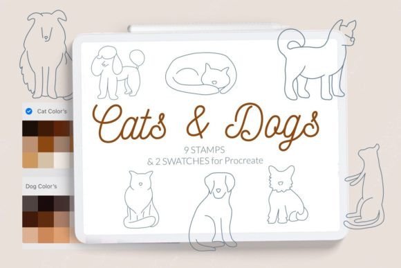 Cat Stamp Brushes and Dog Stamp Brushes for Procreate: A Practical Evaluation