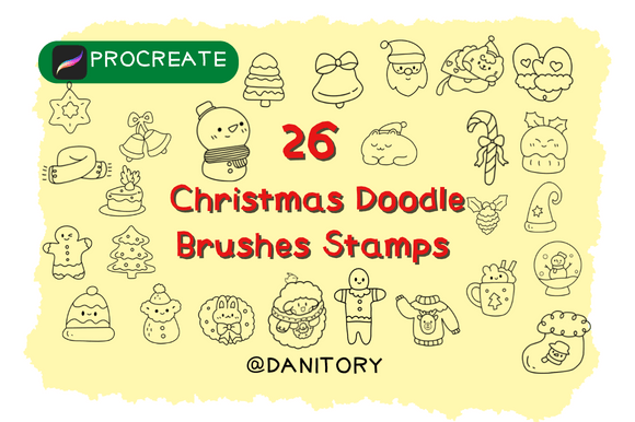 Enhance Your Digital Art with 26 Christmas Brushes Stamps Procreate