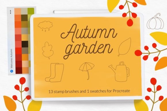 Enhancing Digital Art with Autumn Garden Procreate Stamp Brushes