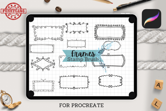 Frame Stamp Brushes for Procreate: A Practical Evaluation
