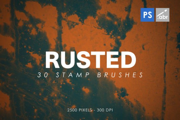 Mastering Industrial Aesthetics: Elevating Digital Design with 30 Rusted Metal Photoshop Stamp Brushes