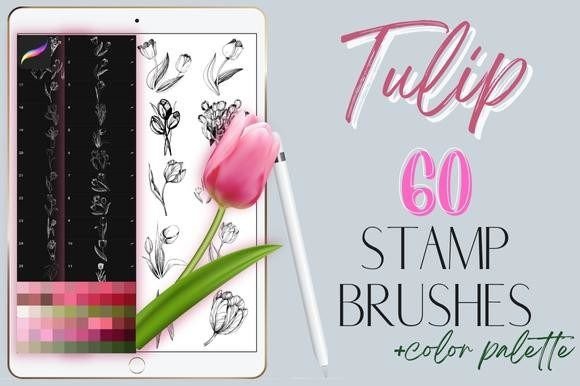 Procreate Tulip Stamp Brushes