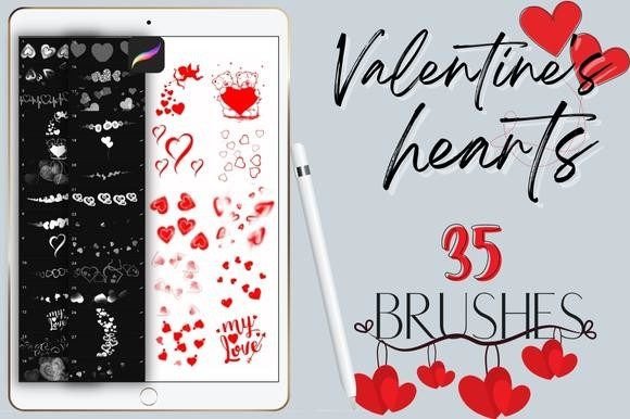 Procreate Valentine Heart Brushes