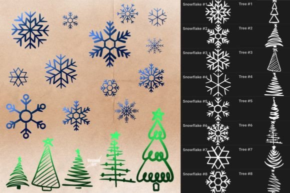 Snowflakes and Tree Brushes: A Practical Guide to 42 Procreate Stamps for Digital Artists